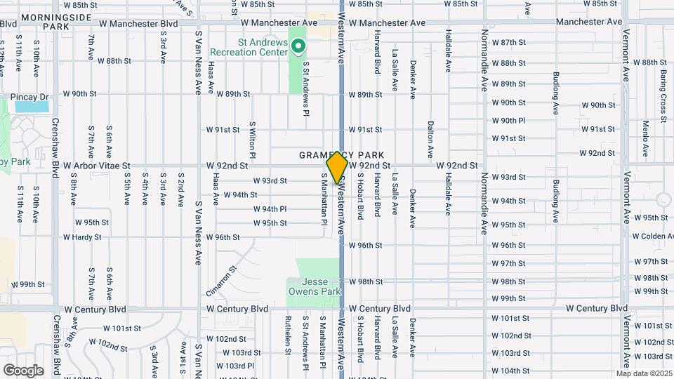 9321 S Western Ave Map and Location Details