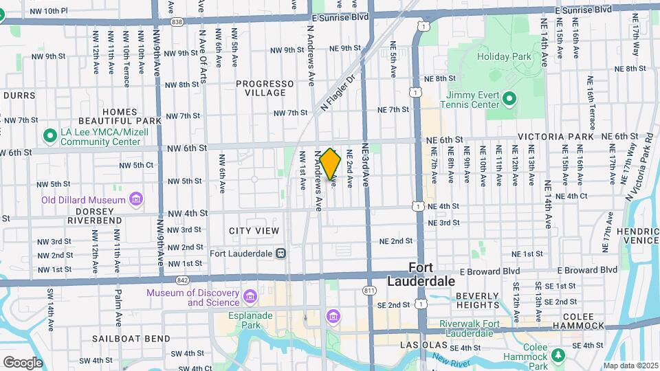 437 NE 1st Ave Map and Location Details