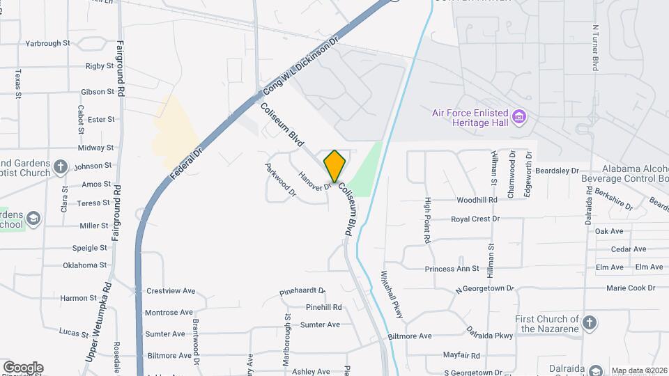 867 Coliseum Blvd Map and Location Details