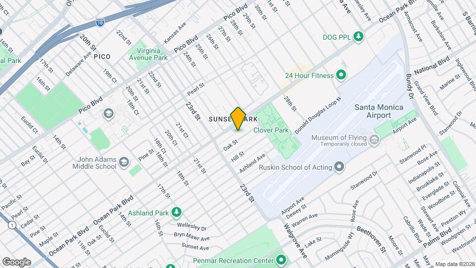 2411 Oak St, Unit B Map and Location Details