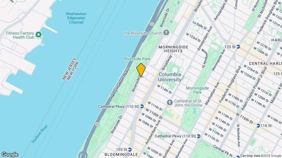 414 Riverside Drive Map and Location Details