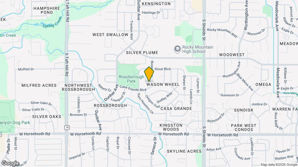 Central Location! 4 Bed 2 Bath House in Fort Collins Map and Location Details