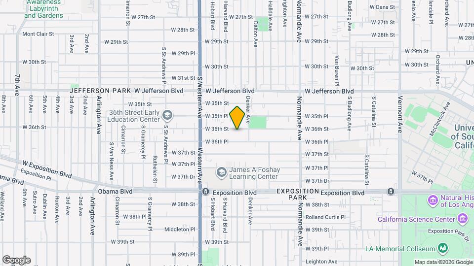 1588 W 36th St Mapa y Detalles de la Ubicación