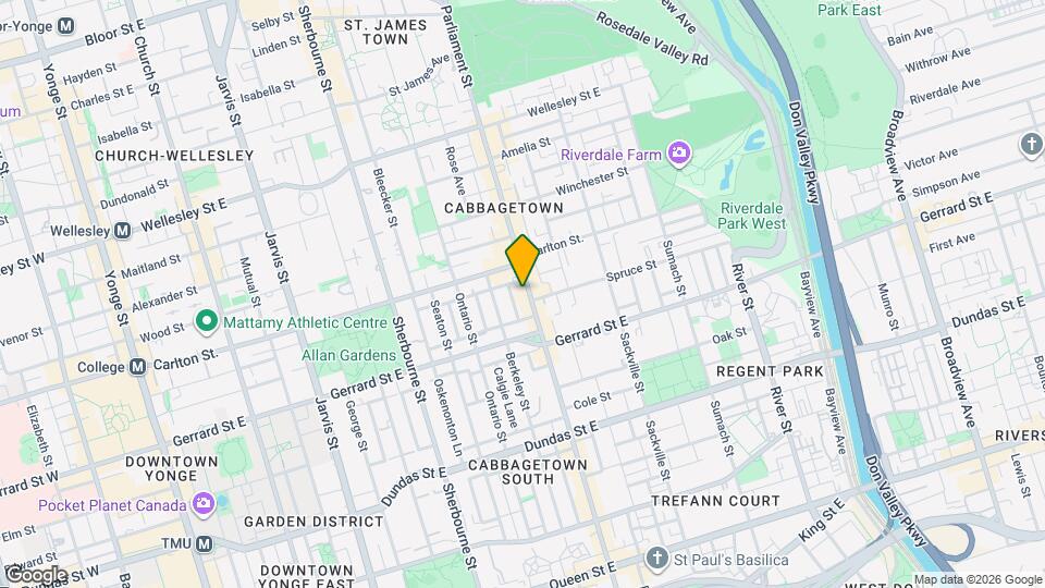 444 Parliament St Map and Location Details