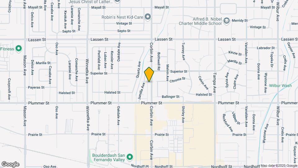 9637 Corbin Ave Map and Location Details