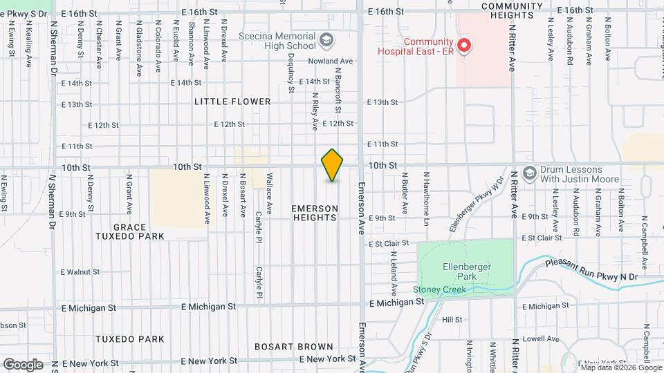 912 N Bancroft St Map and Location Details