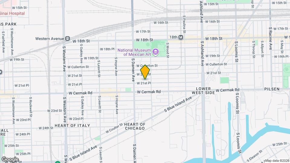 1920 W 21st Pl Map and Location Details