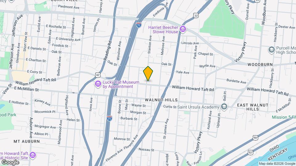 806 William Howard Taft Rd Map and Location Details
