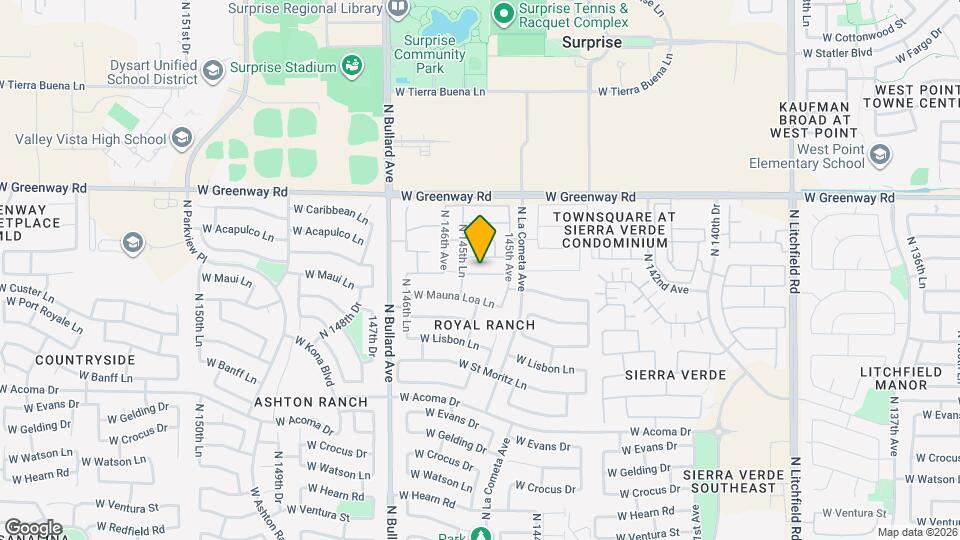 14558 W Port Royale Ln Map and Location Details