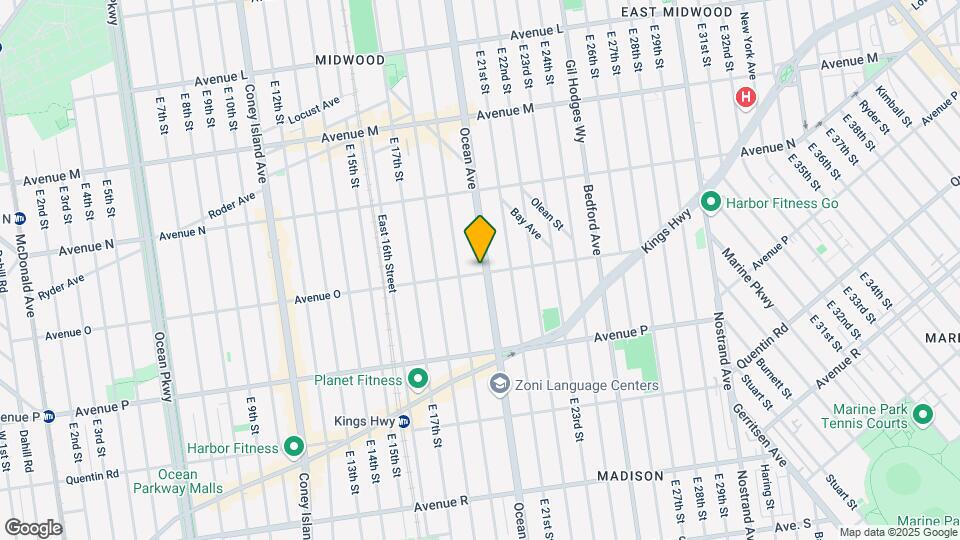 1917 Avenue O Mapa y Detalles de la Ubicación