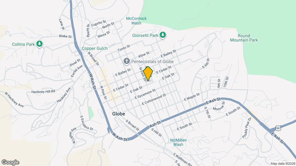 615 E Oak St Map and Location Details