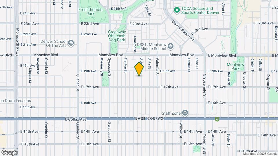 1749 Ulster St Map and Location Details