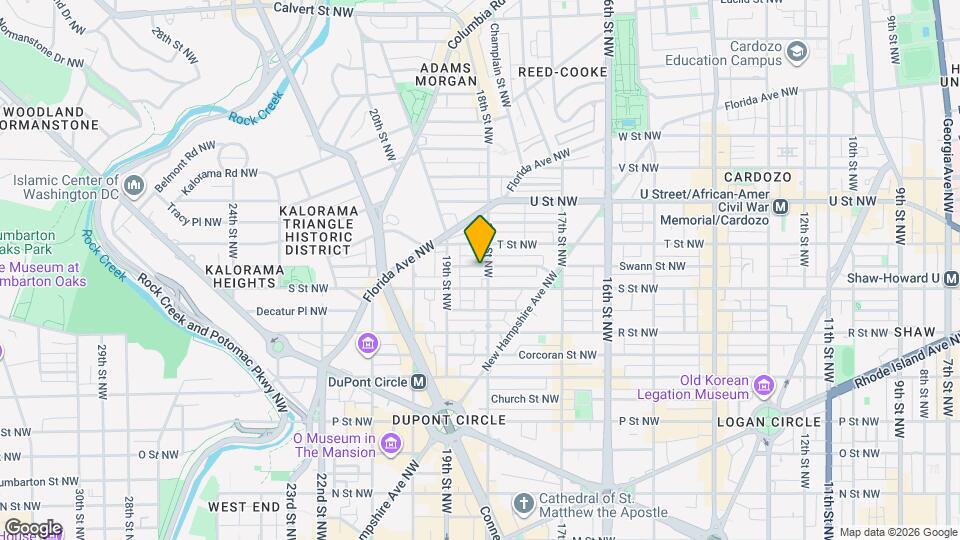 1804 Swann St NW Map and Location Details