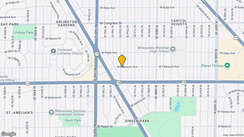 7231 W Fiebrantz Ave Mapa y Detalles de la Ubicación