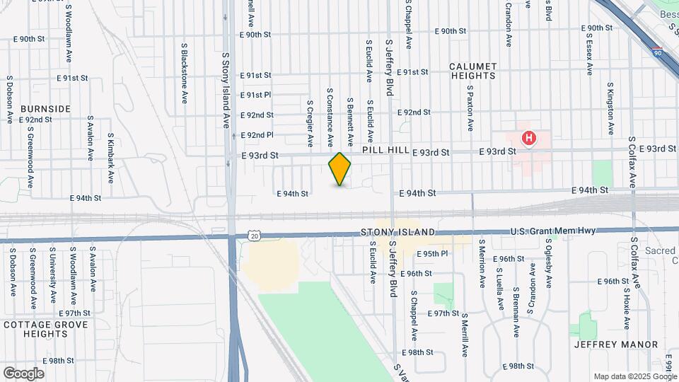 1845 E 93rd St Map and Location Details