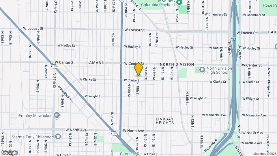 1734 W Clarke St Map and Location Details