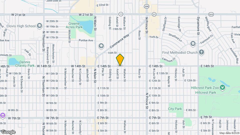 1321 Axtell St Map and Location Details