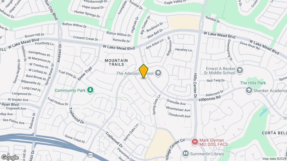 2165 Crestline Falls Pl Map and Location Details