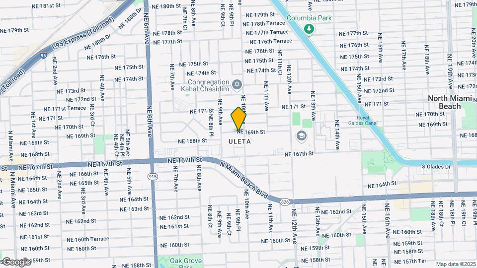 980 NE 169th St Map and Location Details