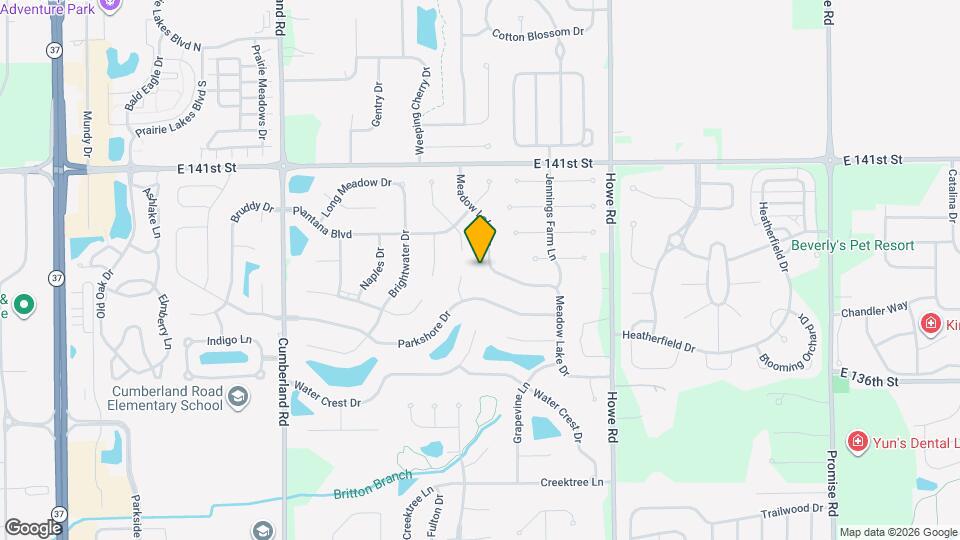 13898 Meadow Lake Dr Map and Location Details