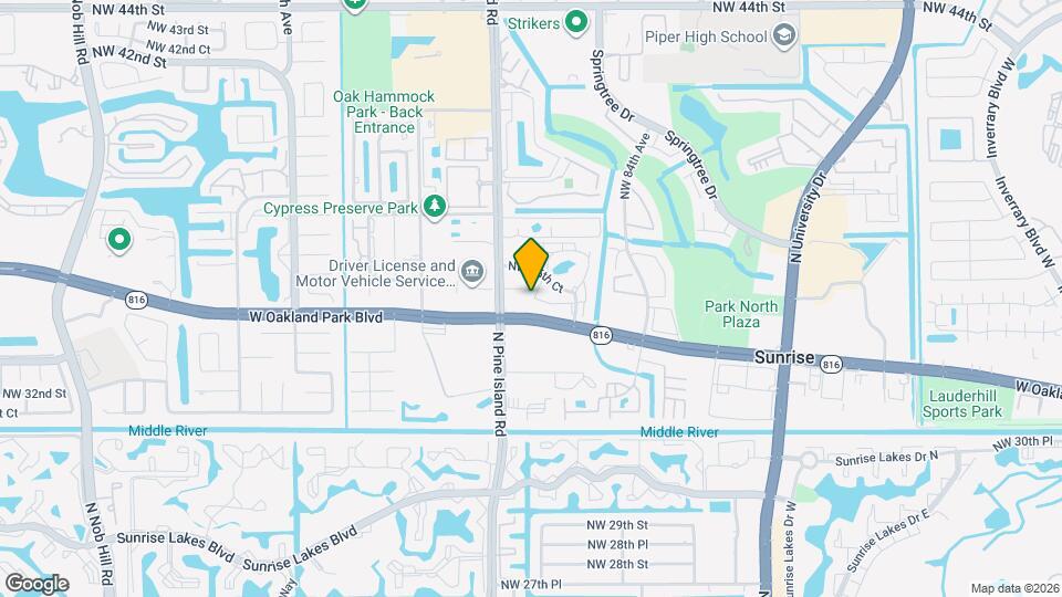8600 NW 34th Pl, Unit 102 Map and Location Details