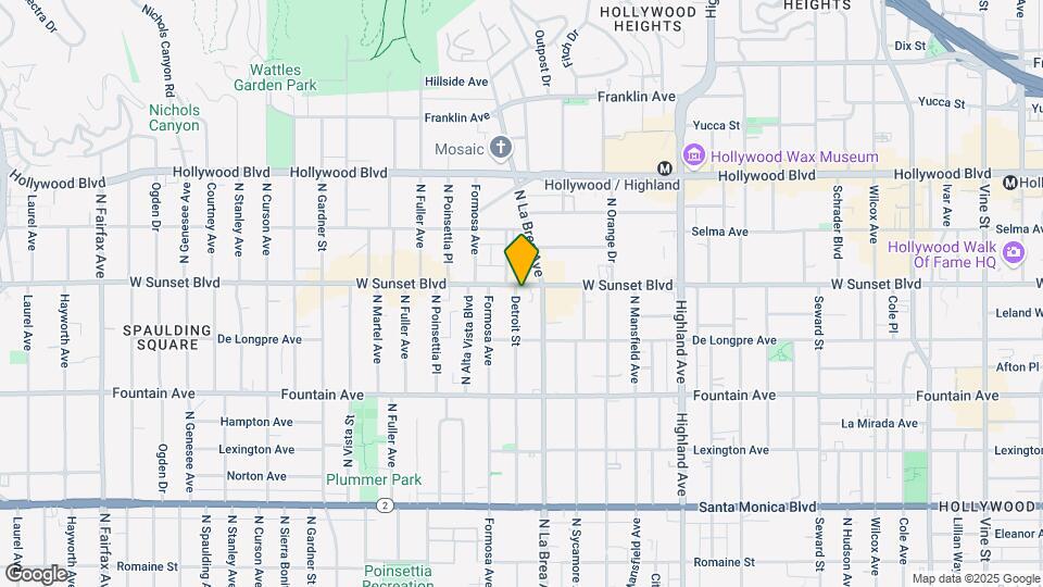 7124 W Sunset Blvd Map and Location Details