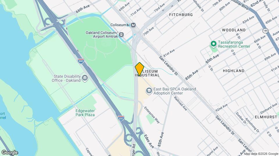 646 Hegenberger Rd Map and Location Details