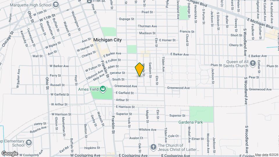1518 Oak St Map and Location Details