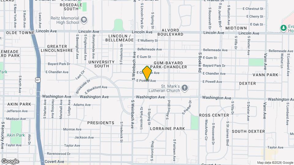 905 S Spring St Map and Location Details