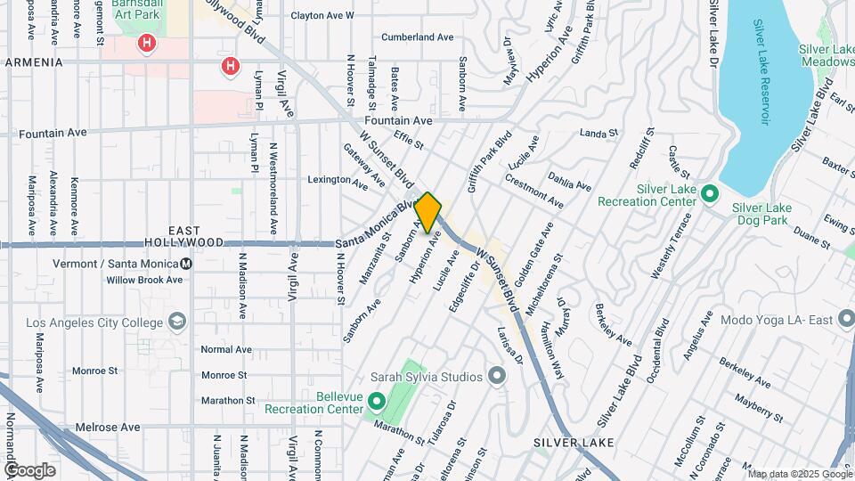 1043 Hyperion Ave Map and Location Details