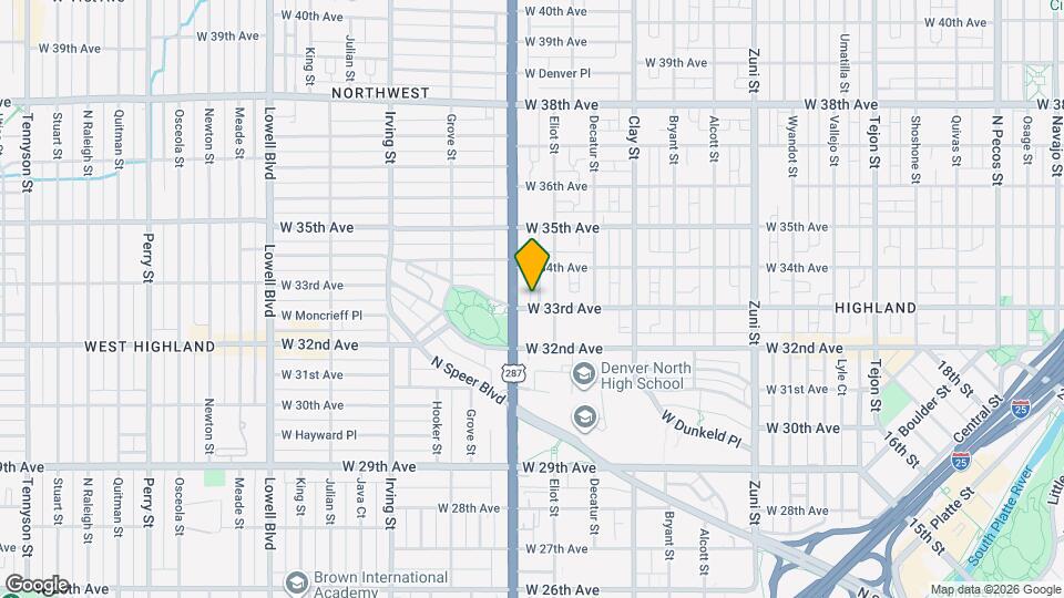 2933 W 33rd Ave Map and Location Details