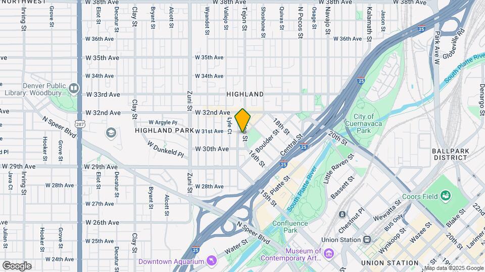 3009 Tejon St Map and Location Details