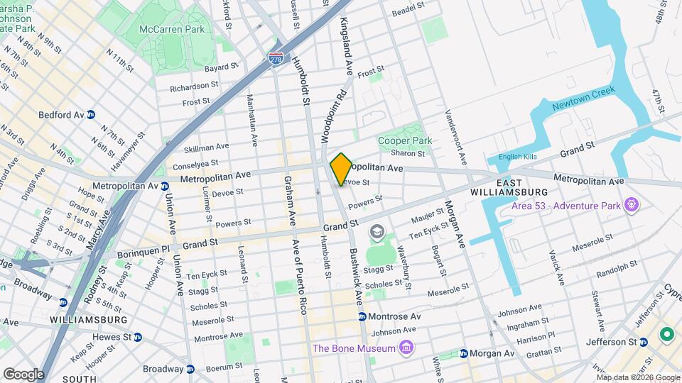 43 Bushwick Ave, Unit 1B Map and Location Details