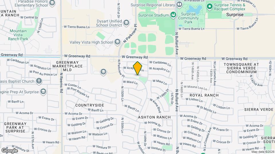 14929 W Port Au Prince Ln Map and Location Details