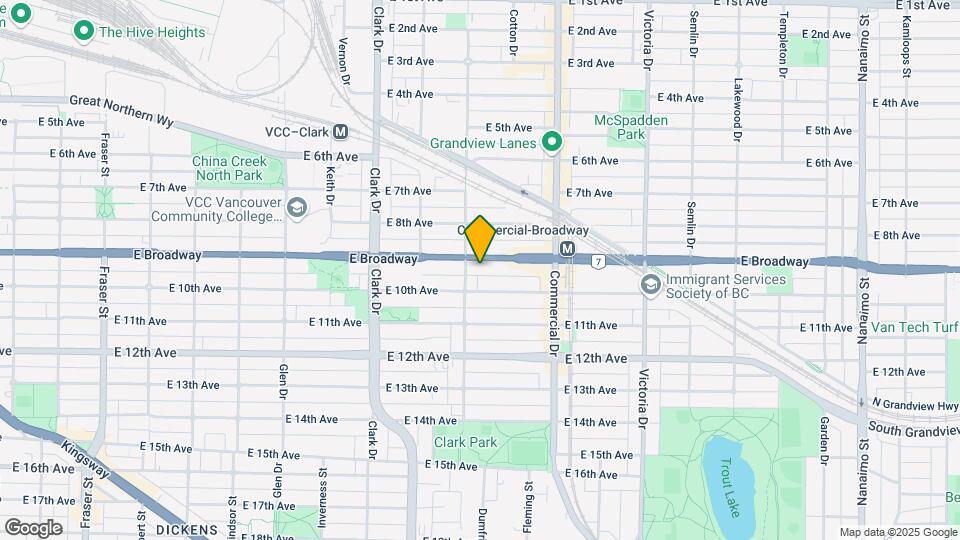 1530 Broadway E Map and Location Details