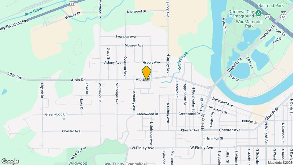 1406 Albia Rd Map and Location Details