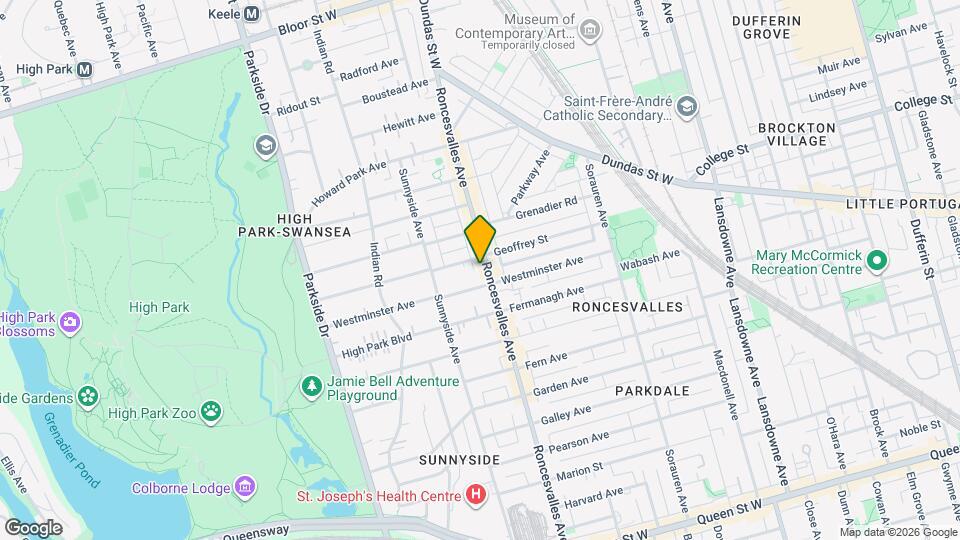 274 Roncesvalles Av Map and Location Details