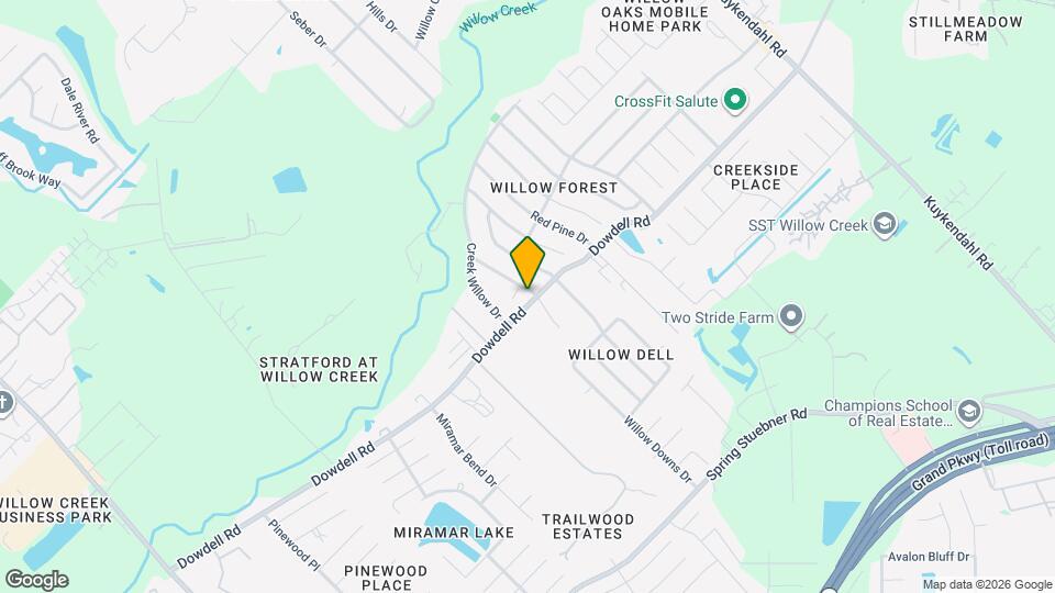 22303 Mosswillow Ln Map and Location Details