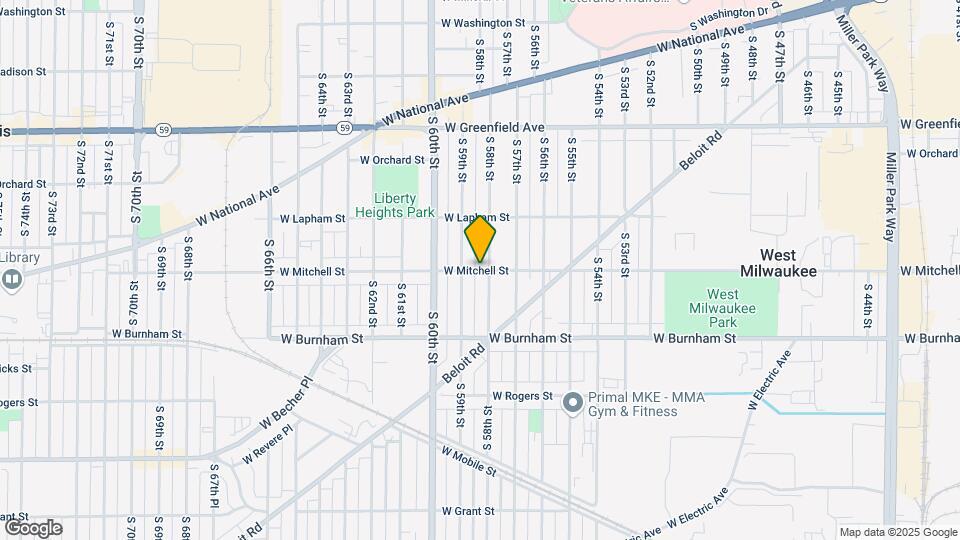 5809 W Mitchell St Map and Location Details