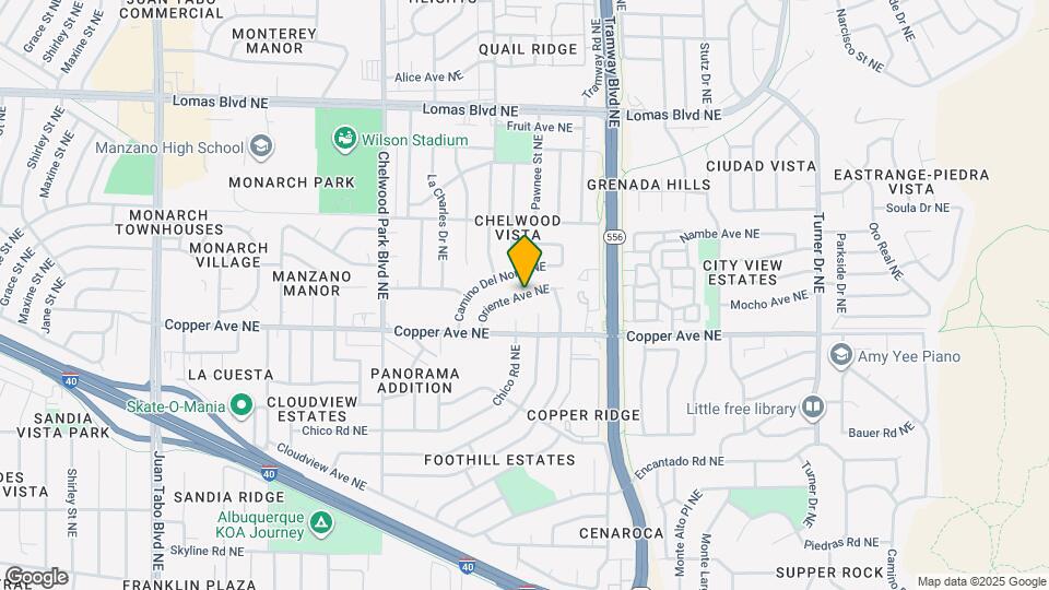 13 Oriente Ave NE Map and Location Details