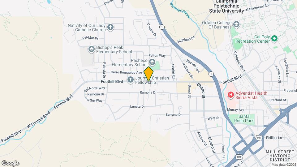 411 Foothill Blvd Map and Location Details