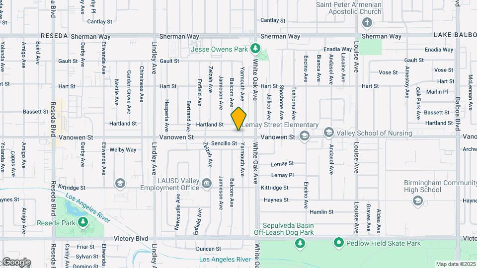 17743 Vanowen St Mapa y Detalles de la Ubicación