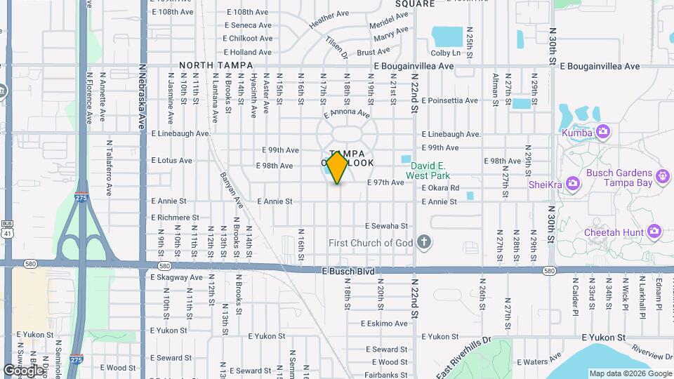 9604 N 18th St Map and Location Details