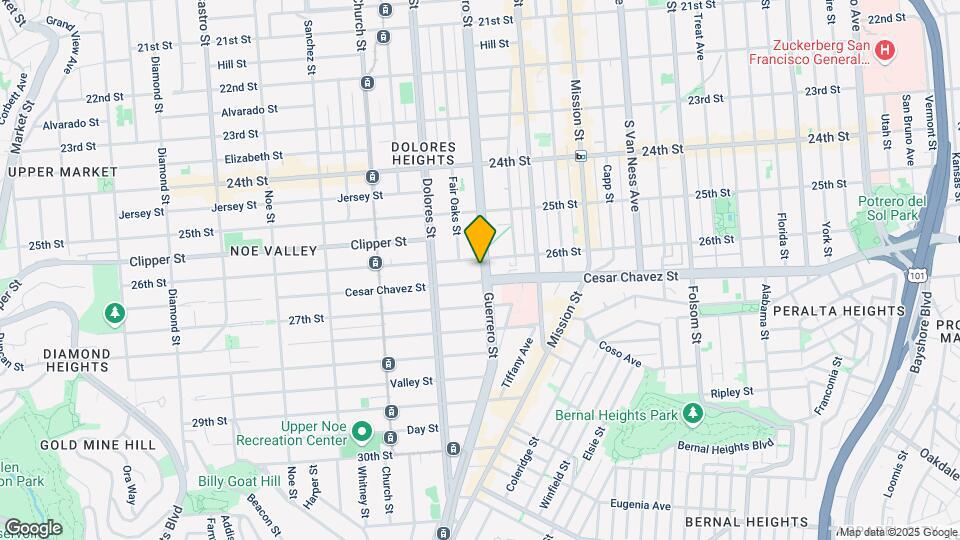 1414 Guerrero St Map and Location Details