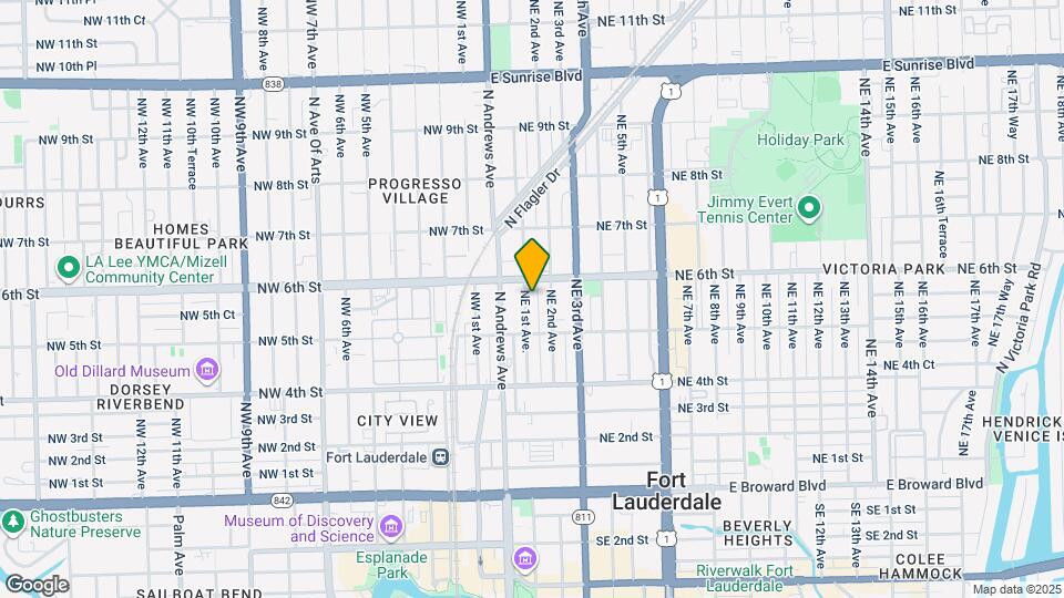 532 NE 1st Ave, Unit A Map and Location Details