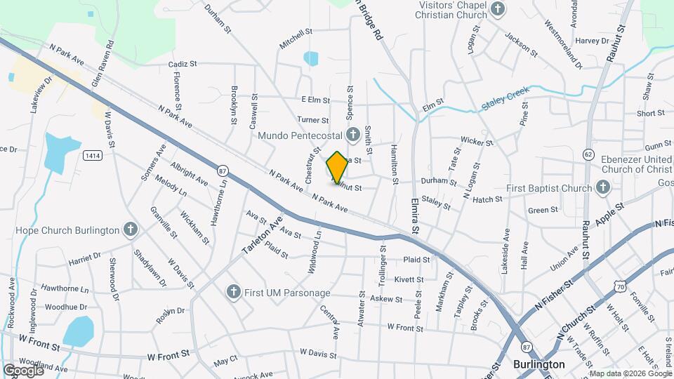 1108 Walnut St Map and Location Details