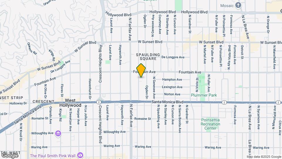 1220 N Orange Grove Ave Map and Location Details