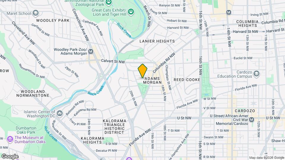 1854 Mintwood Pl NW Map and Location Details