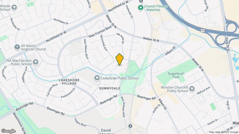 185 Cedarvale Crescent Map and Location Details