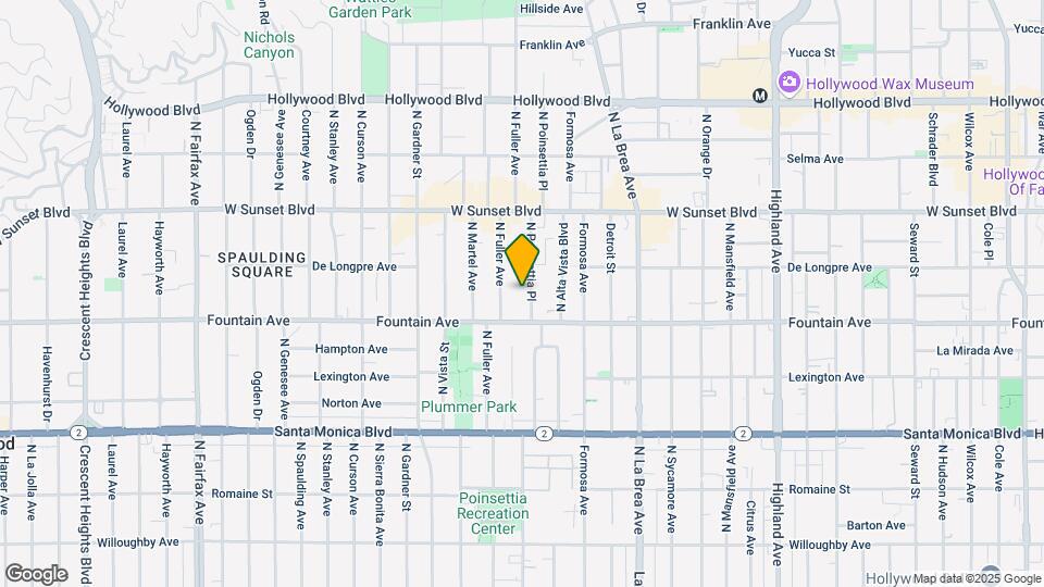 1331 N Poinsettia Pl Map and Location Details